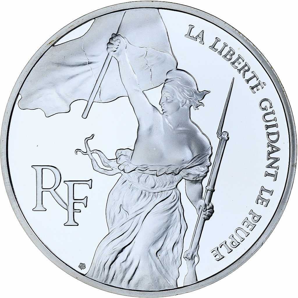 France, 100 Francs, Liberté guidant le peuple, 1993, MDP, BE, Silver, MS(65-70)