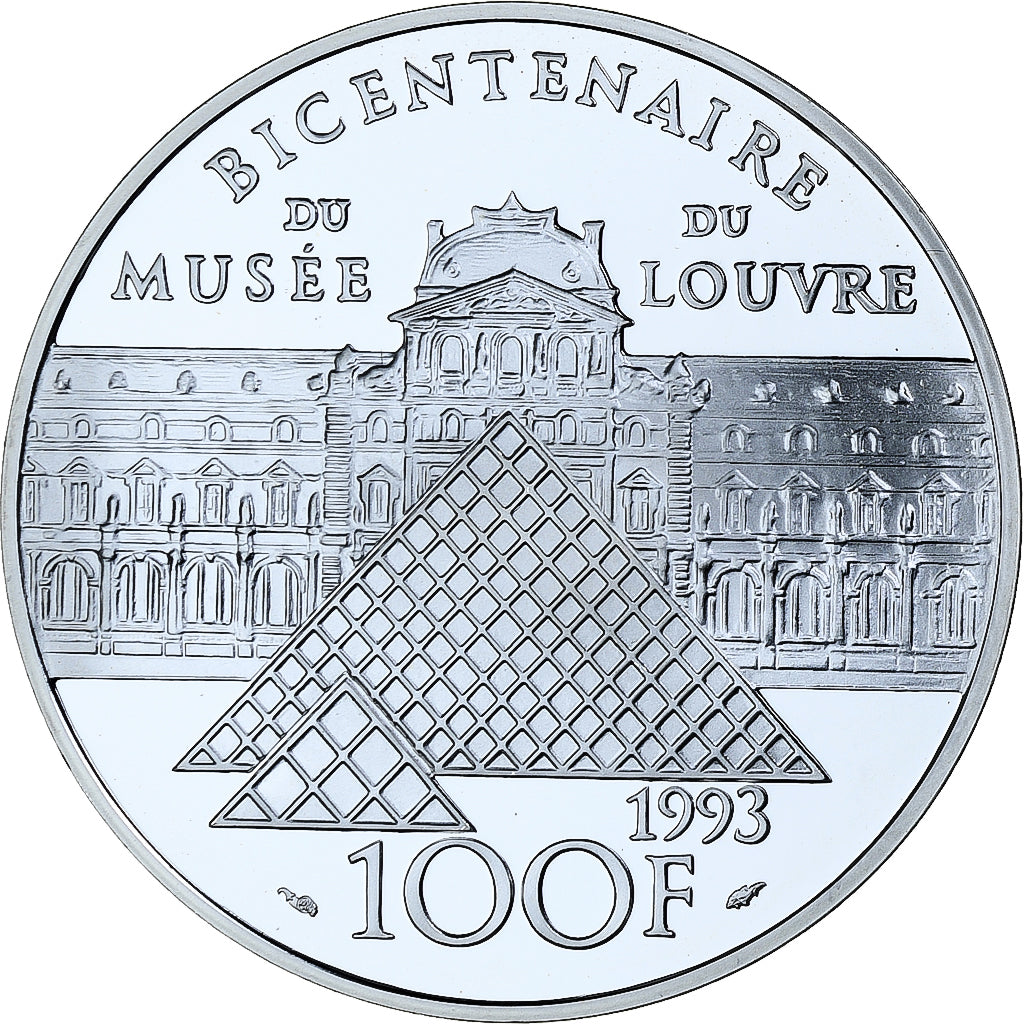 France, 100 Francs, Liberté guidant le peuple, 1993, MDP, BE, Silver, MS(65-70)