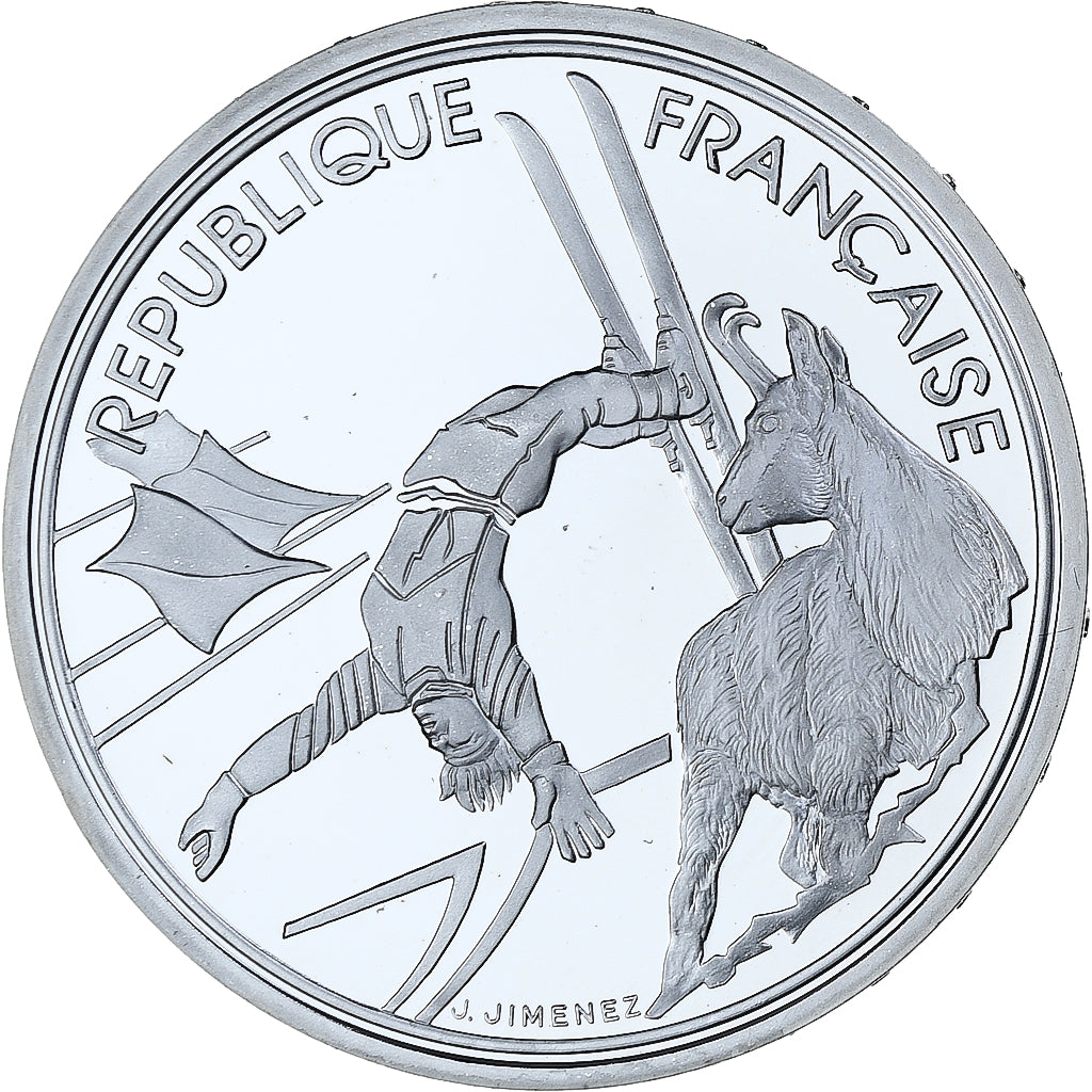 Francia, 100 Francs, 1992 Olympics, Albertville, Free-style Skiing, 1990, MDP