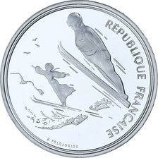 France, 100 Francs, 1992 Olympics, Albertville, Ski Jumping, 1991, MDP, BE