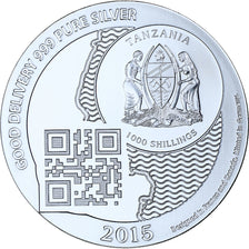 Zanzibar, 1000 Shillings, 1 Vera Silver Oz, 2015, PP, Silber, STGL