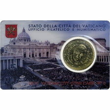 Vatican, Francis, 50 Euro Cent, Pape François, Stamp and coin card, 2015, Rome