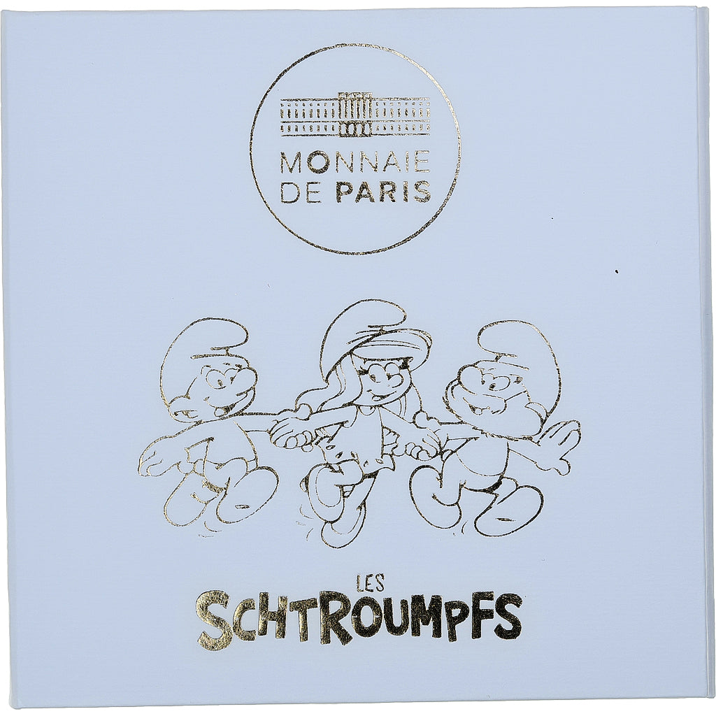 Francia, 200 Euro, Les Schtroumpfs ensemble, 2020, MDP, Oro, FDC