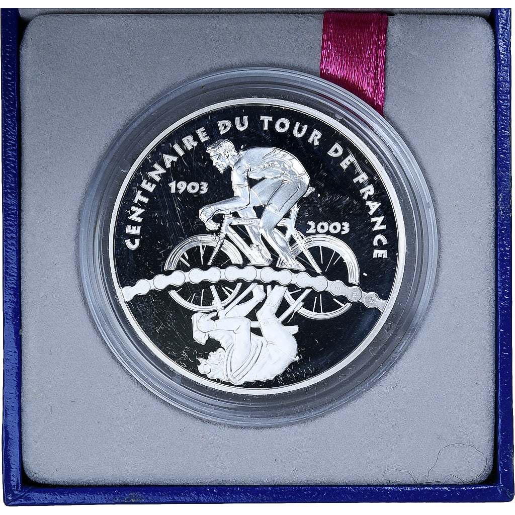 Francia, 1-1/2 Euro, Tour de France, 100 Ans de Tour, FS, 2003, MDP, Argento