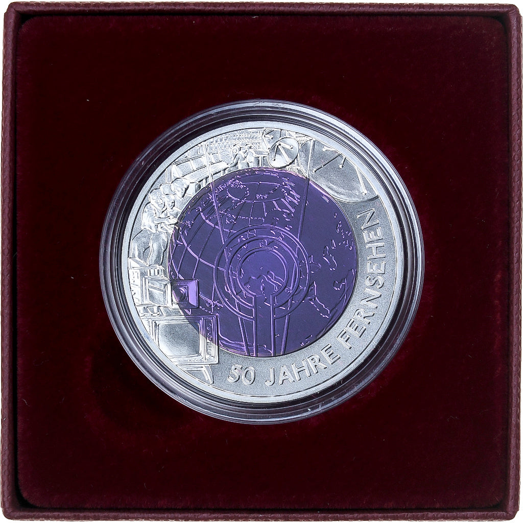 Austria, 25 Euro, 50 Years of Television, 2005, Vienna, Bi-Metallic, MS(65-70)