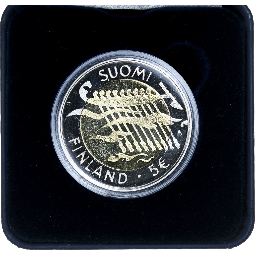 Finland, 5 Euro, 90th Anniversary of Independence, Proof, 2007, Vantaa