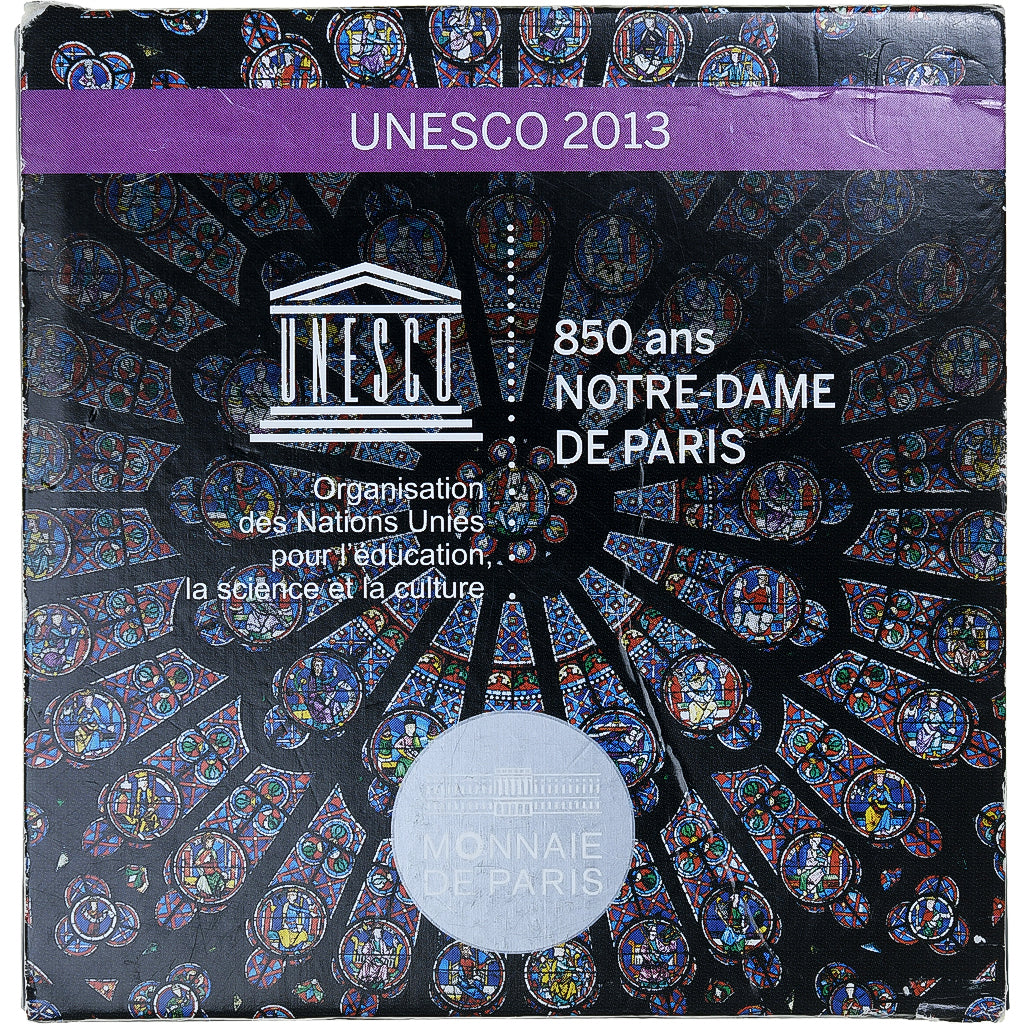 France, 10 Euro, Unesco, Notre-Dame de Paris, Proof, 2013, MDP, Silver