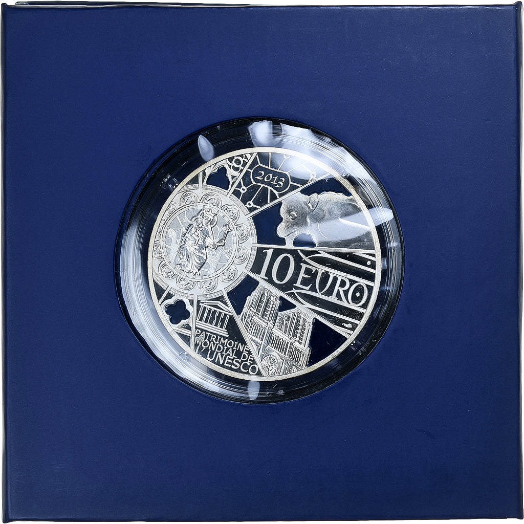 France, 10 Euro, Unesco, Notre-Dame de Paris, Proof, 2013, MDP, Silver