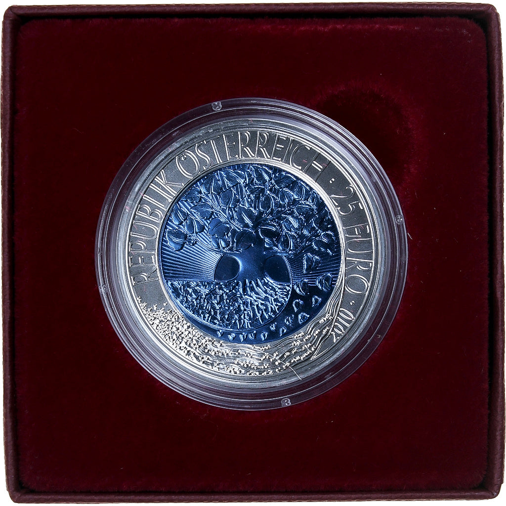 Austria, 25 Euro, Renewable Energy, 2010, Vienna, Bi-Metallic, MS(65-70)