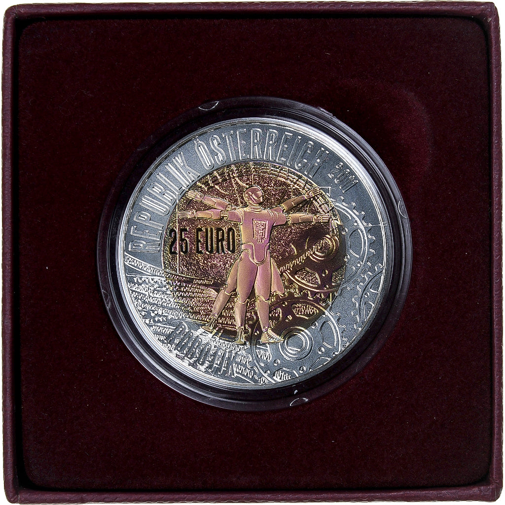Autriche, 25 Euro, Robotics - Mars Robot, 2011, Vienne, Bimétallique, FDC