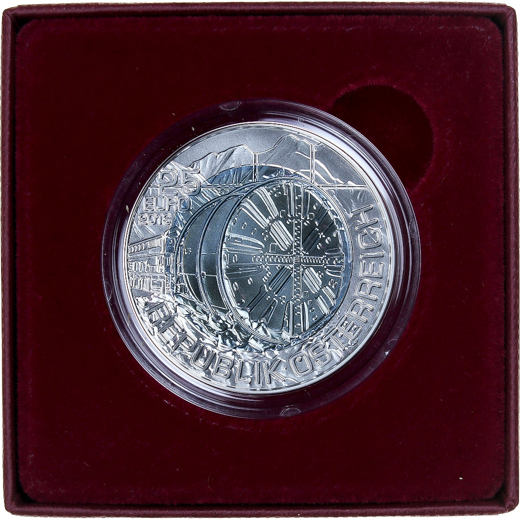 Austria, 25 Euro, Tunneling, 2013, Vienna, Bi-metallico, FDC