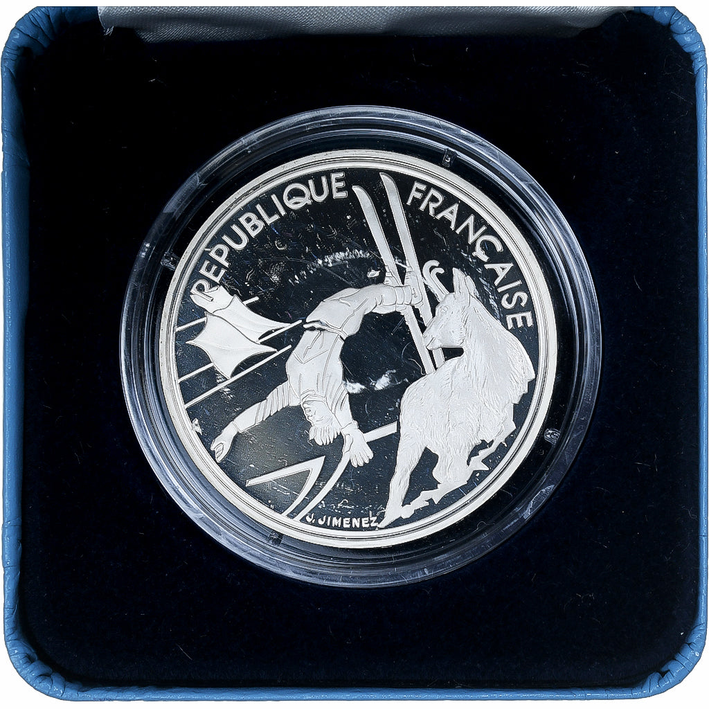 France, 100 Francs, 1992 Olympics, Albertville, Free-style Skiing, 1990, MDP
