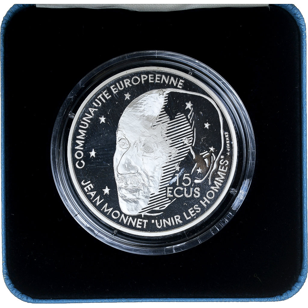 Francia, 100 Francs, Jean Monnet, 1992, MDP, FS, Argento, FDC