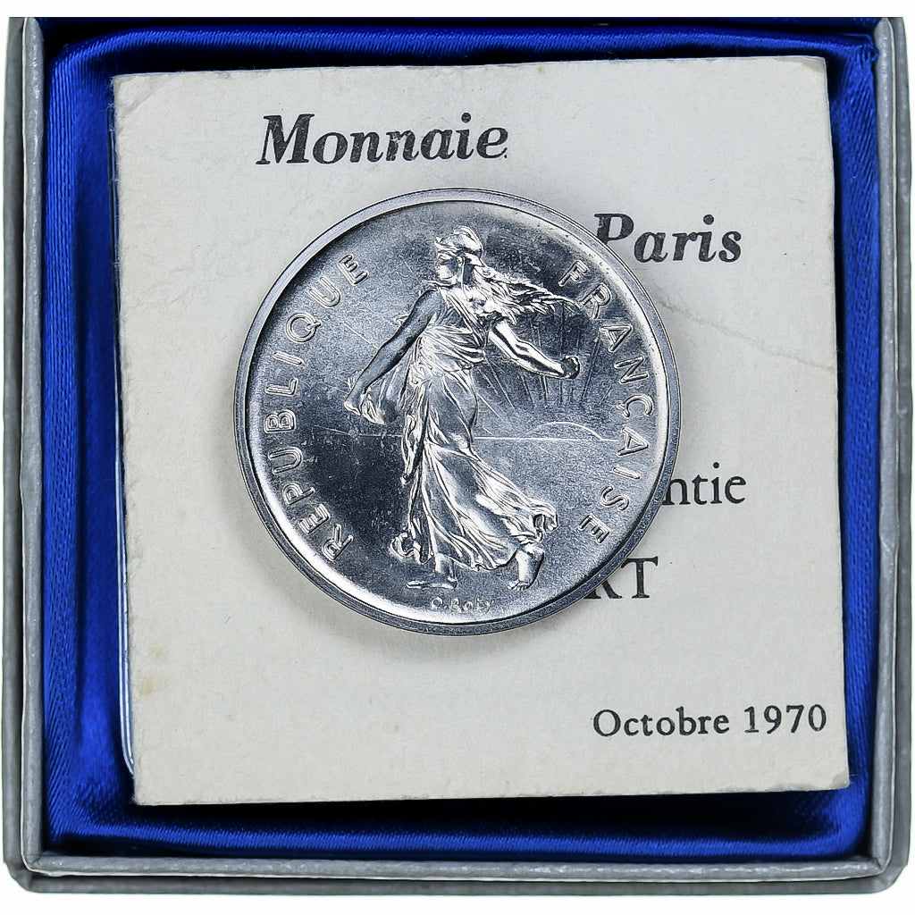 France, 5 Francs, Semeuse, 1970, MDP, Piéfort, Nickel Clad Copper-Nickel