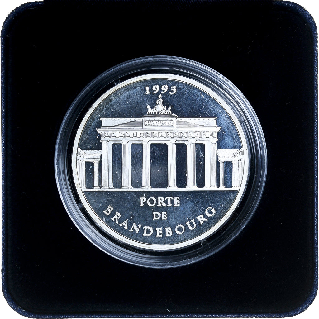 France, 100 Francs, Porte de Brandebourg, 1993, MDP, Proof, Silver, MS(65-70)