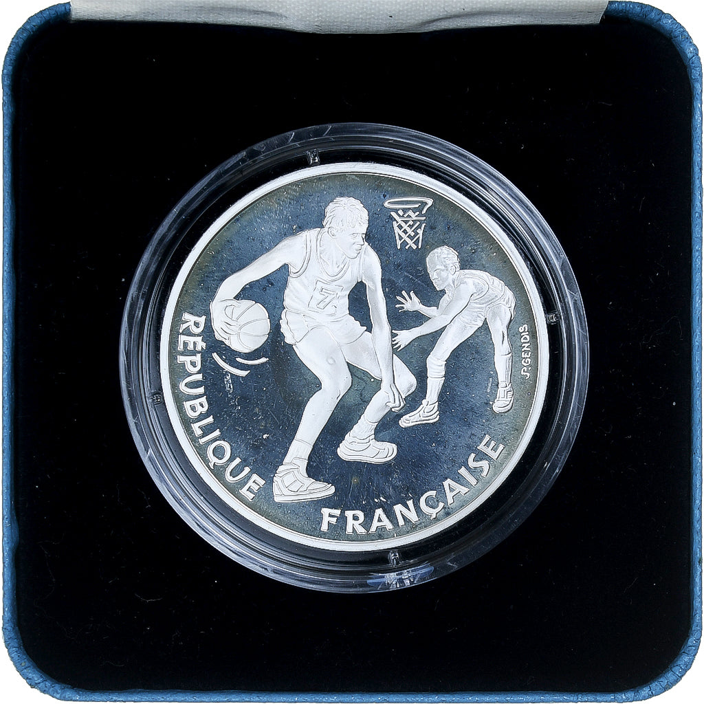 France, 100 Francs, Basketball, le Dribble, 1991, MDP, BE, Argent, FDC