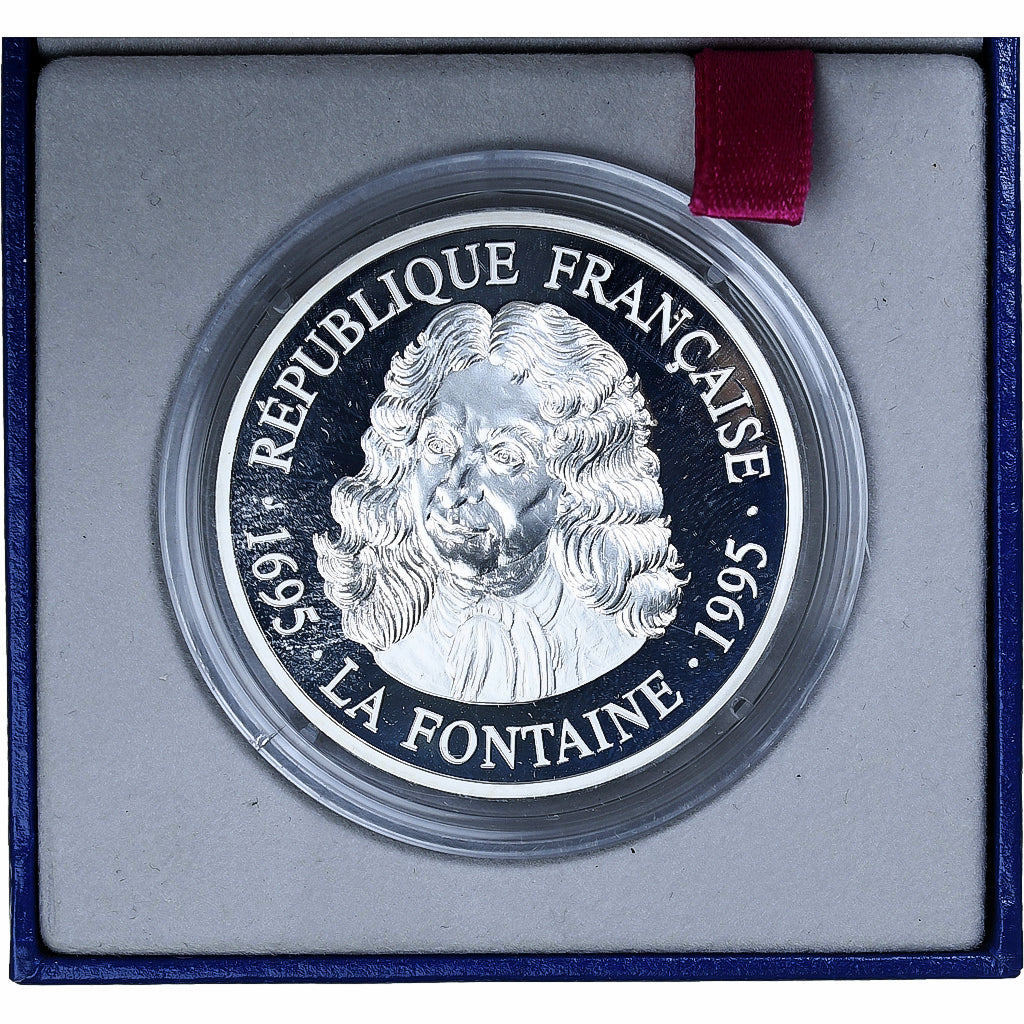 France, 100 Francs, Jean de la Fontaine, 1995, MDP, Proof, Silver, MS(65-70)