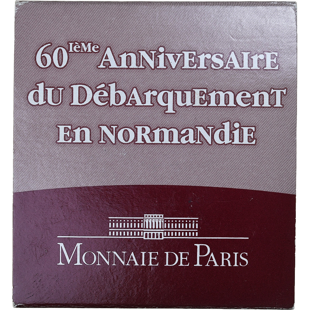 Frankreich, 1-1/2 Euro, 60th Anniversary, 6 June 1944, PP, 2004, MDP, Silber