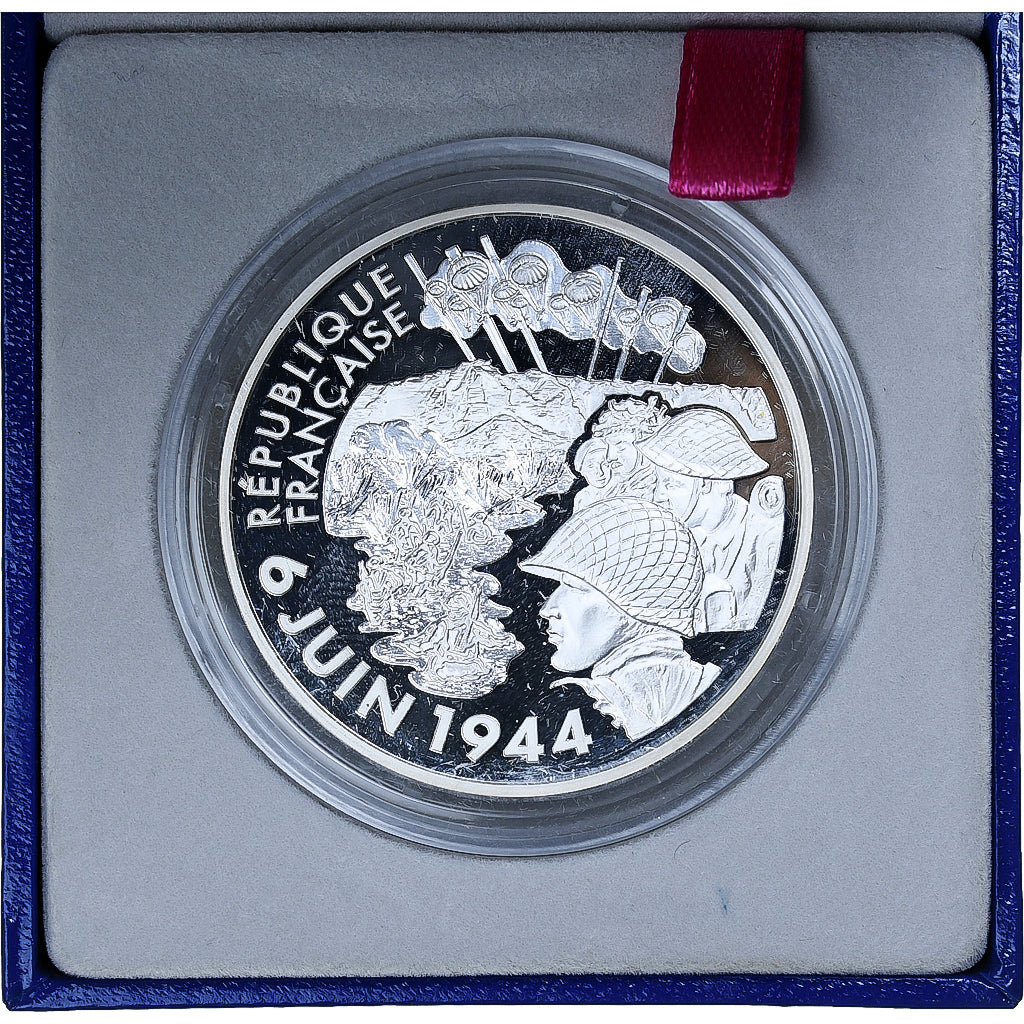 Frankreich, 1-1/2 Euro, 60th Anniversary, 6 June 1944, PP, 2004, MDP, Silber