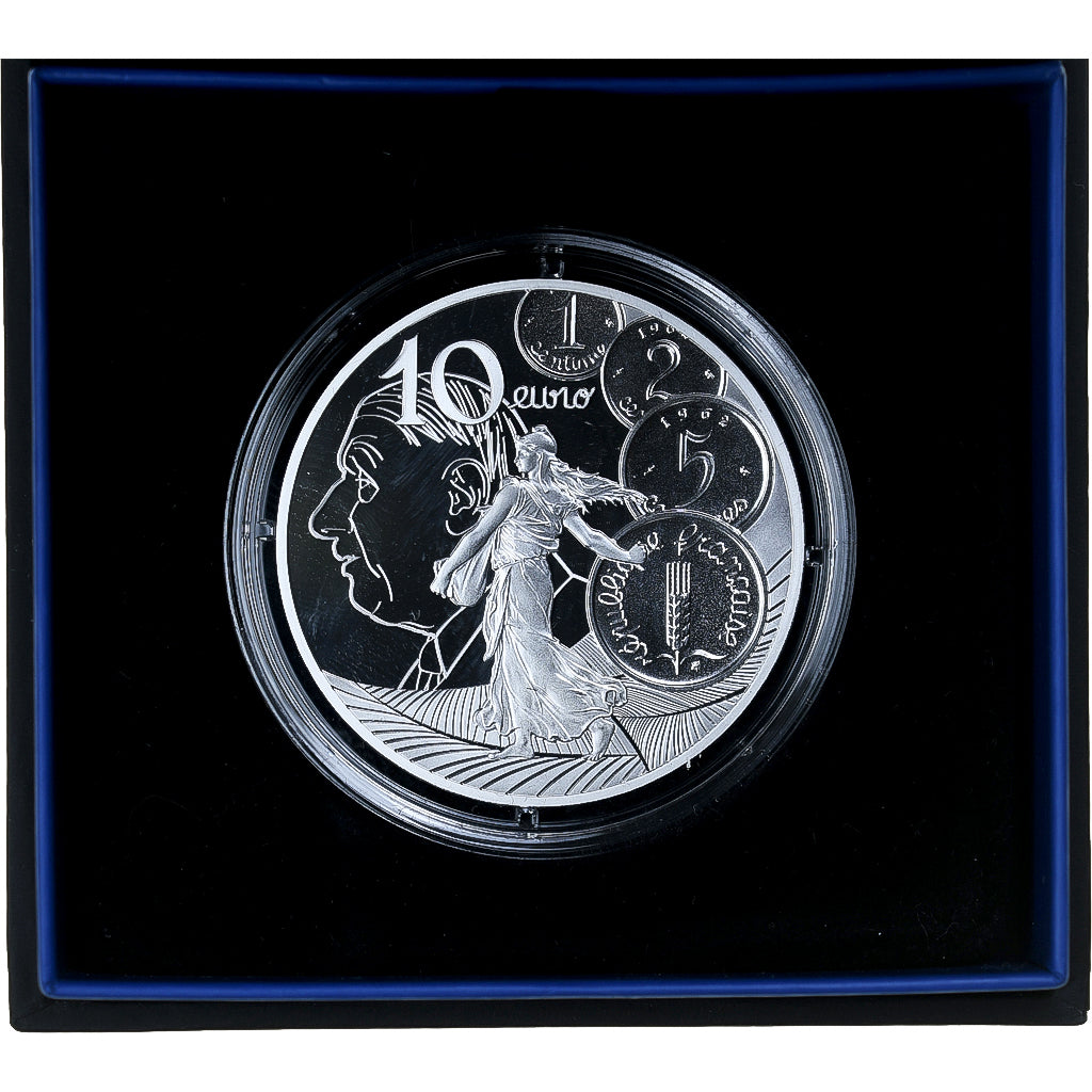 Francja, 10 Euro, 50e anniversaire du nouveau franc, Proof, 2020, MDP, Srebro