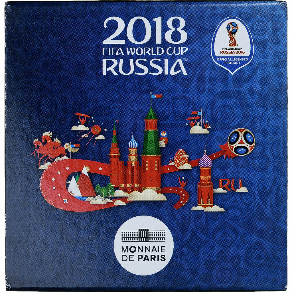 Francia, 10 Euro, Coupe du Monde FIFA, Russie, FS, 2018, MDP, Argento, FDC