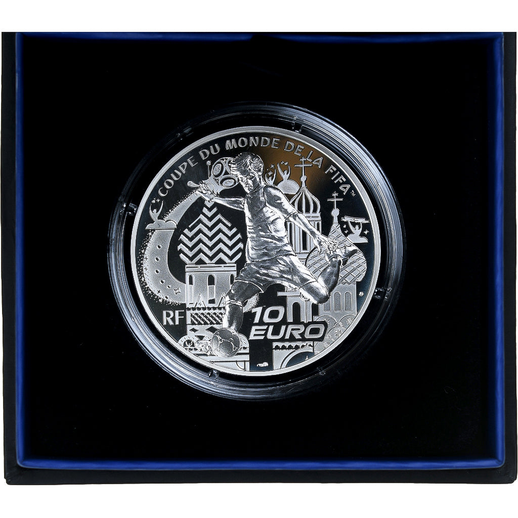 Francia, 10 Euro, Coupe du Monde FIFA, Russie, FS, 2018, MDP, Argento, FDC