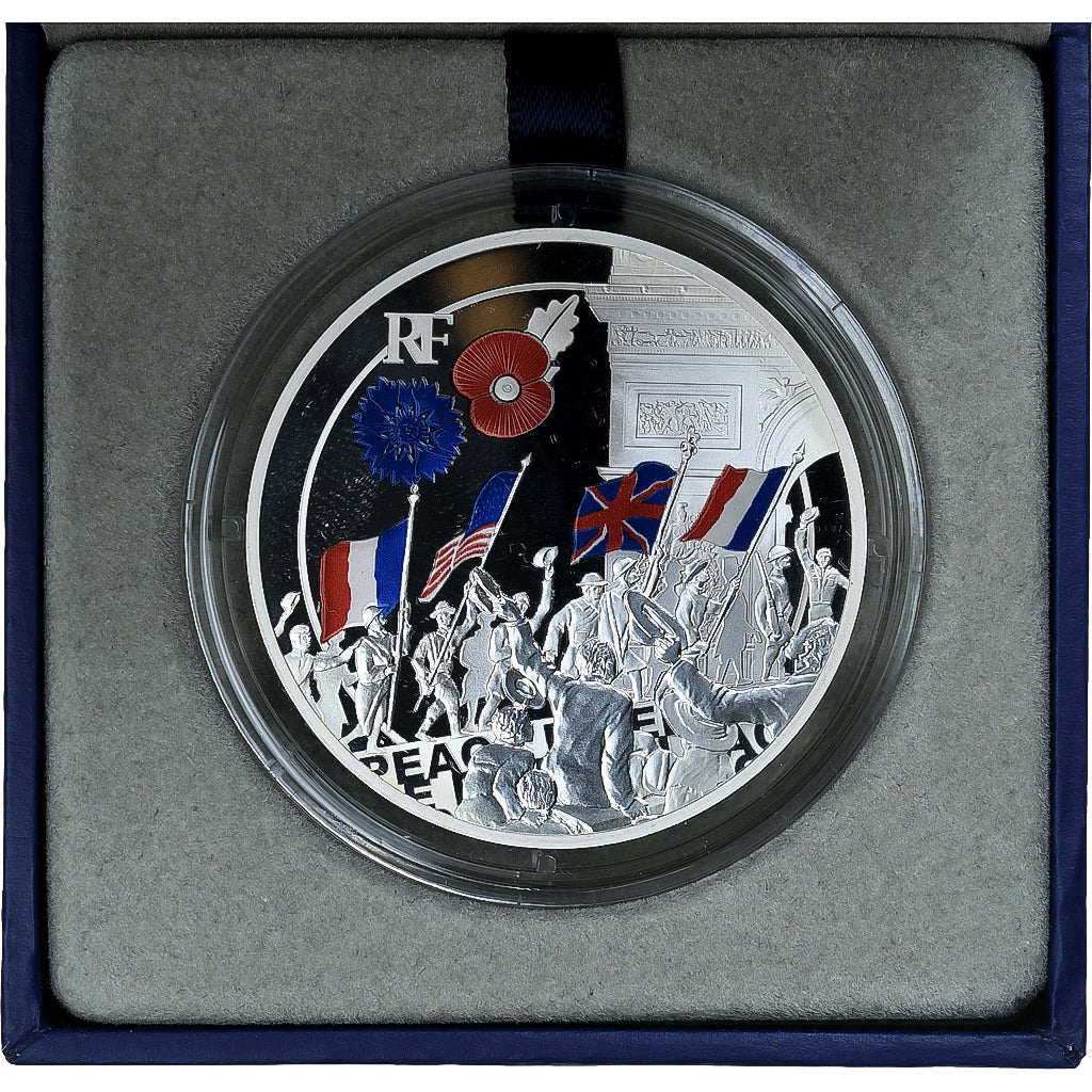 Francja, 10 Euro, La Grande Guerre, Liesse Populaire, Proof, Colorized, 2018