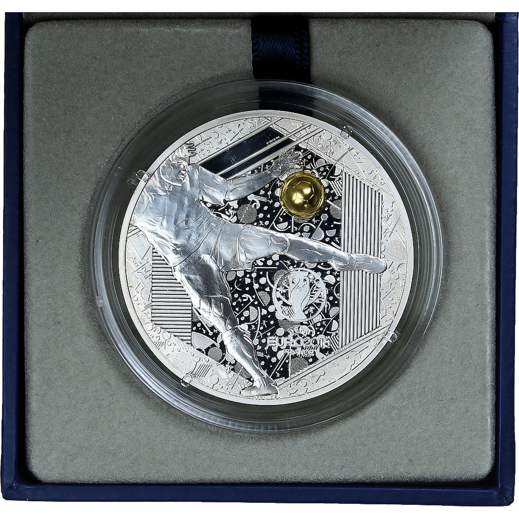 France, 10 Euro, UEFA Euro 2016, Reprise, Proof, 2016, MDP, Silver, MS(65-70)