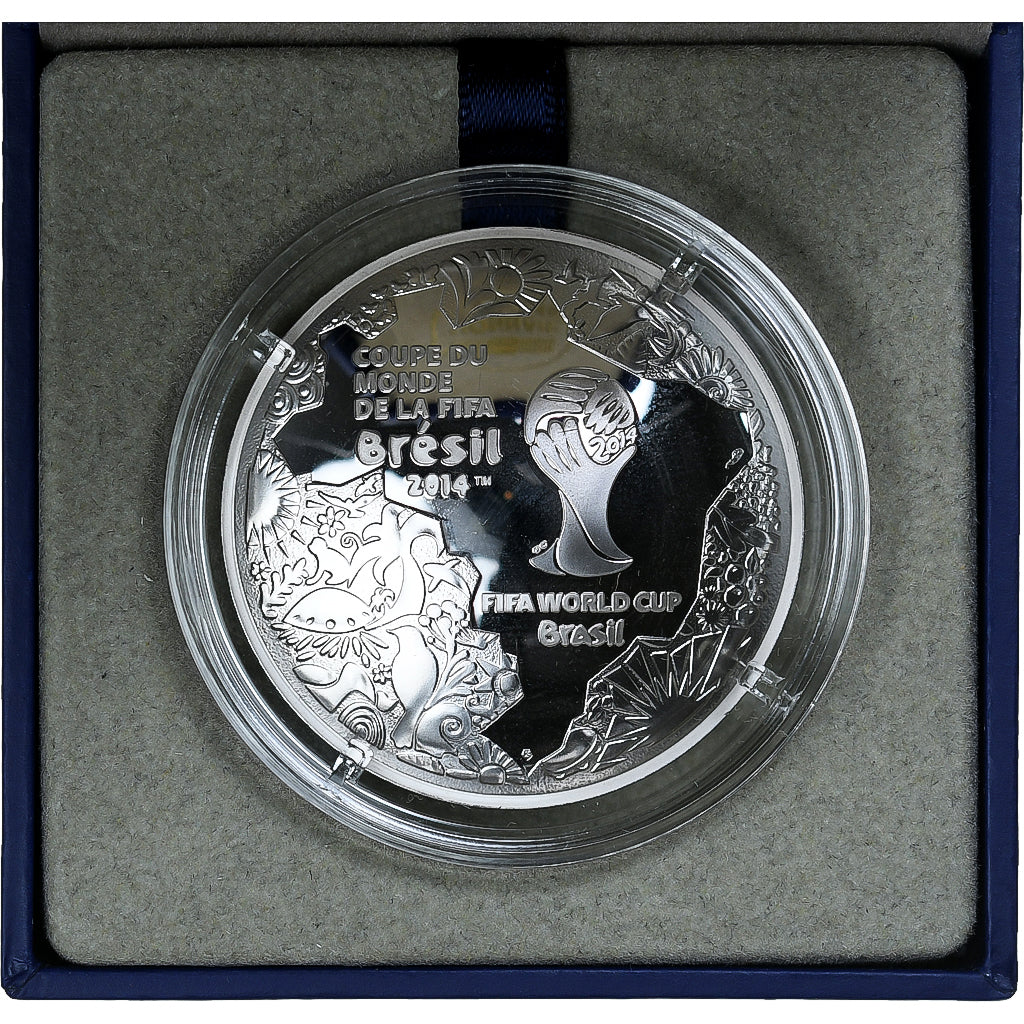 France, 10 Euro, Coupe du Monde FIFA, Brésil 2014, Proof, 2014, MDP, Silver