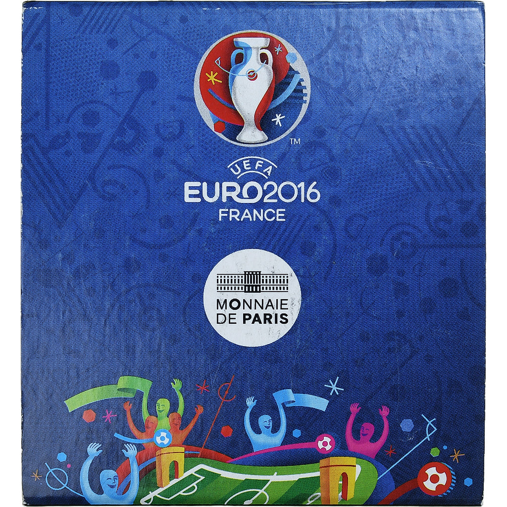 France, 10 Euro, UEFA Euro 2016 - Tête, BE, 2016, MDP, Argent, FDC