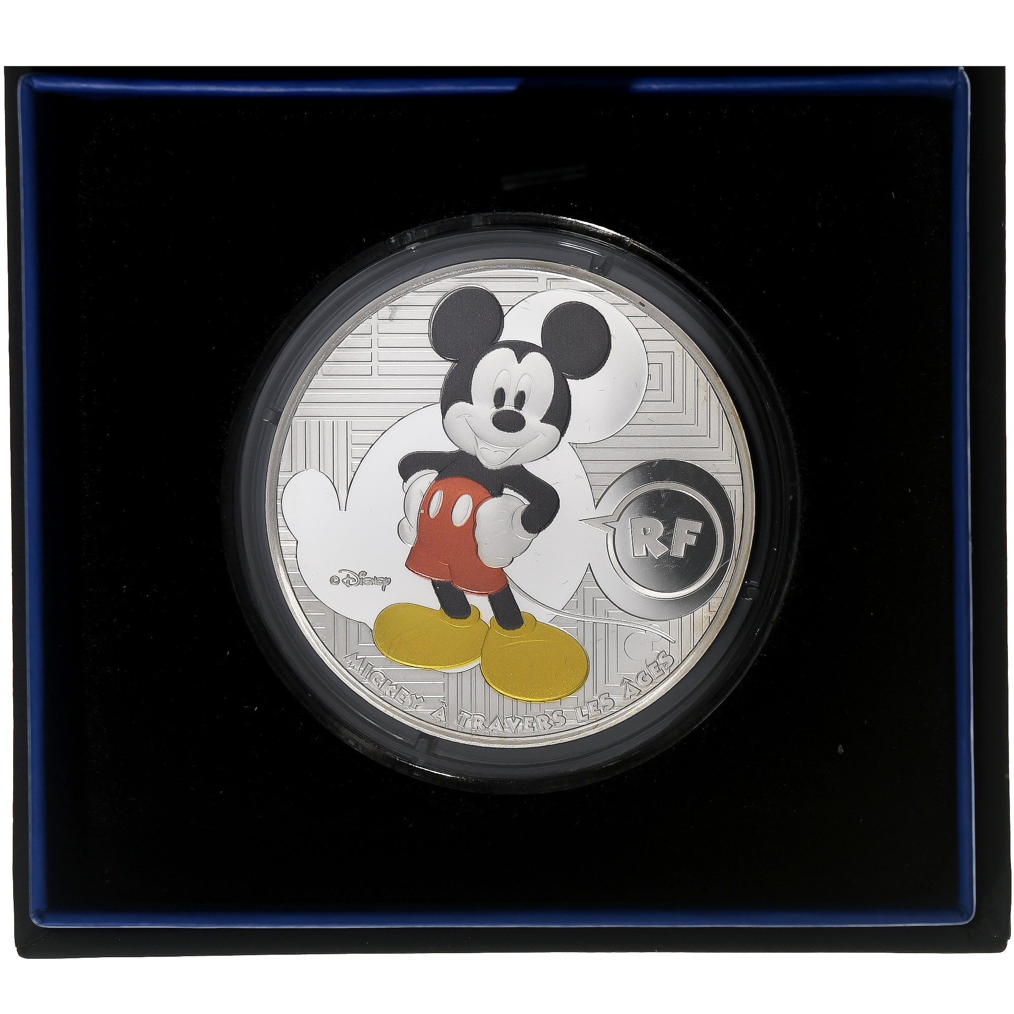 France, 10 Euro, Mickey à travers les âges, BE, Colorized, 2016, MDP, Argent