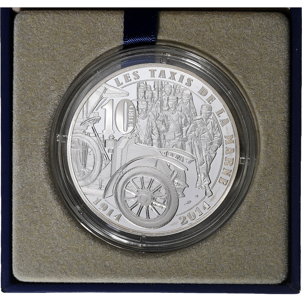 Francia, 10 Euro, La Grande Guerre, Taxis de la Marne, FS, 2014, MDP, Argento