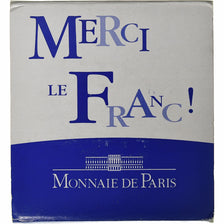 France, 5 Euro, Merci Le Franc !, Proof, 2002, MDP, Silver and Gold, MS(65-70)