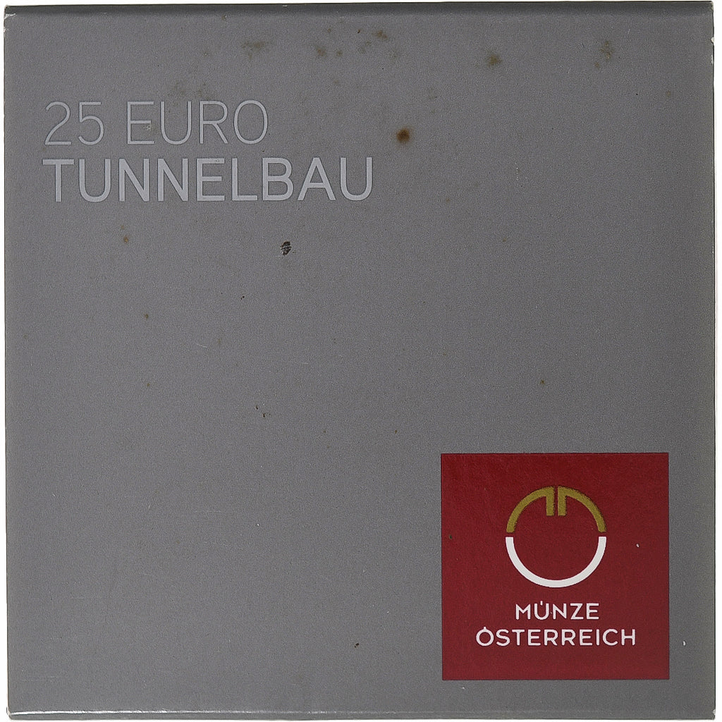 Oostenrijk, 25 Euro, Tunneling, 2013, Vienna, Bi-Metallic, FDC