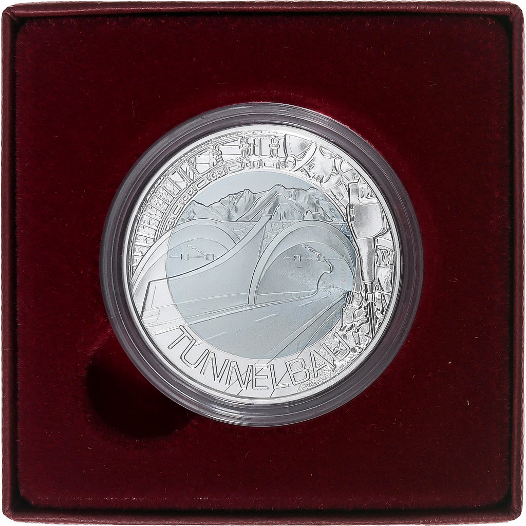 Oostenrijk, 25 Euro, Tunneling, 2013, Vienna, Bi-Metallic, FDC