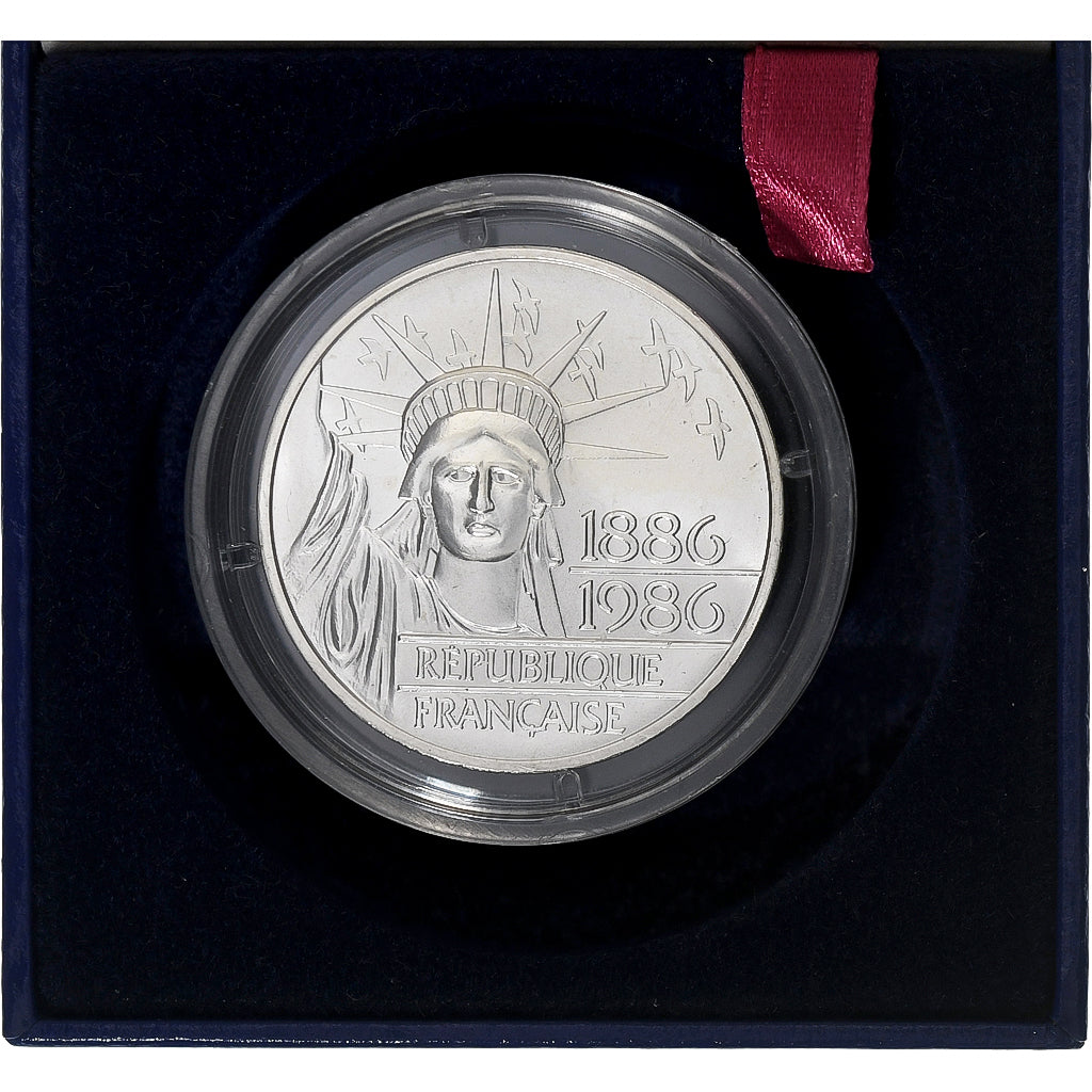 França, 100 Francs, Statue de la Liberté, 1986, MDP, Piéfort, BU, Prata