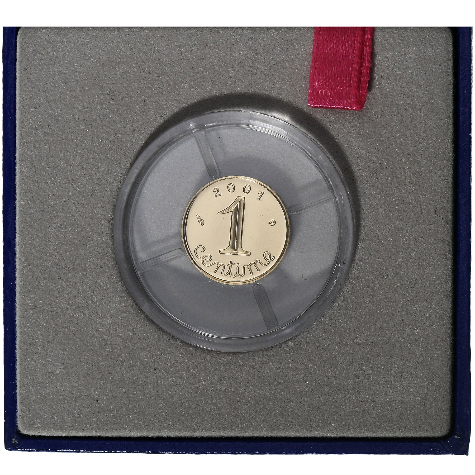 France, 1 Centime, Épi, 2001, MDP, BU, Gold, MS(65-70), Gadoury:91a