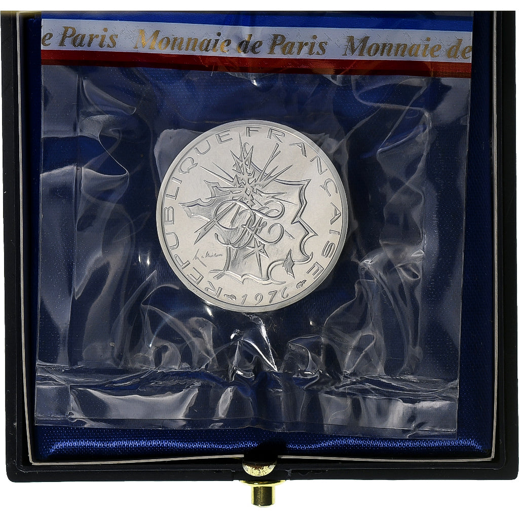 Francja, 10 Francs, Mathieu, 1976, MDP, Piéfort, Srebro, UNC, Gadoury:186.P2