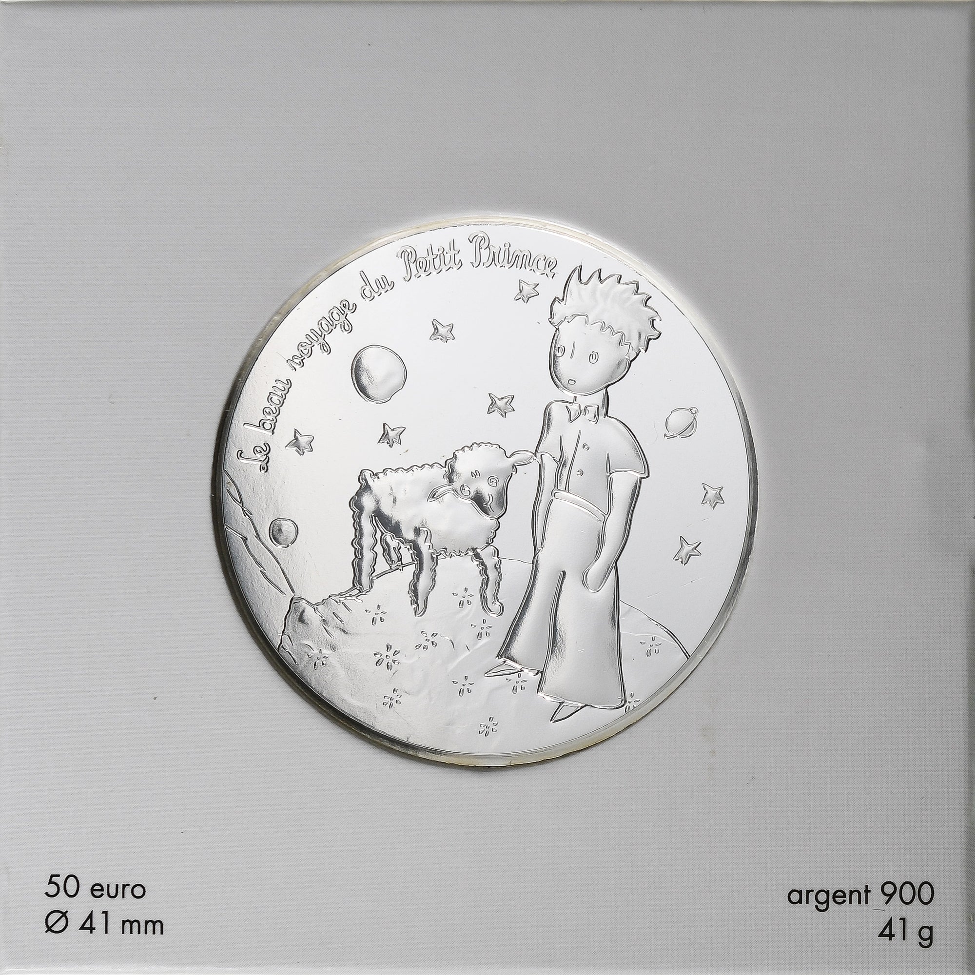 Francia, 50 Euro, Le beau voyage du Petit Prince - mouton, 2016, MDP, Argento