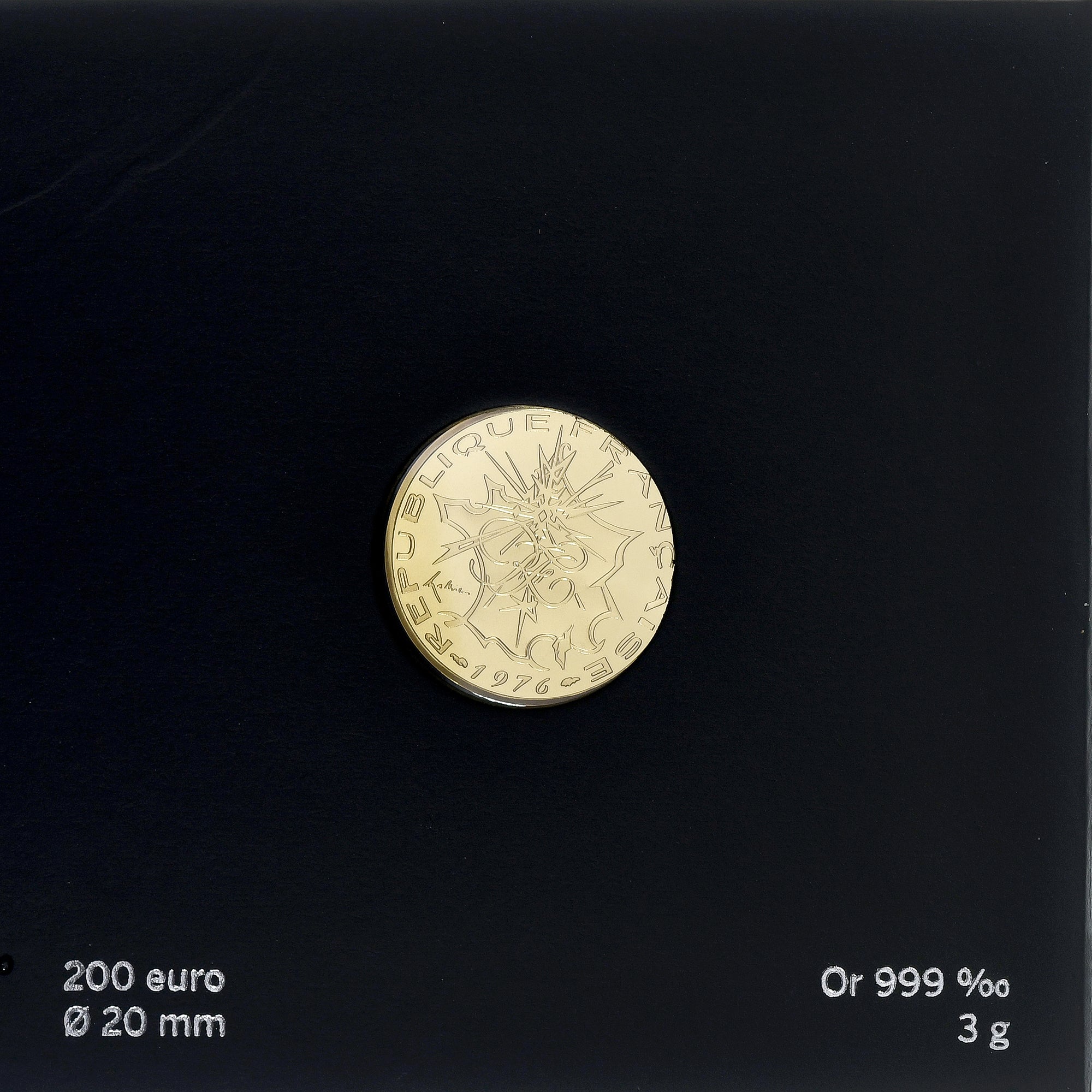 France, 200 Euro, Pièce d'Histoire - 10 Francs Mathieu, BU, 2019, MDP, Or, FDC