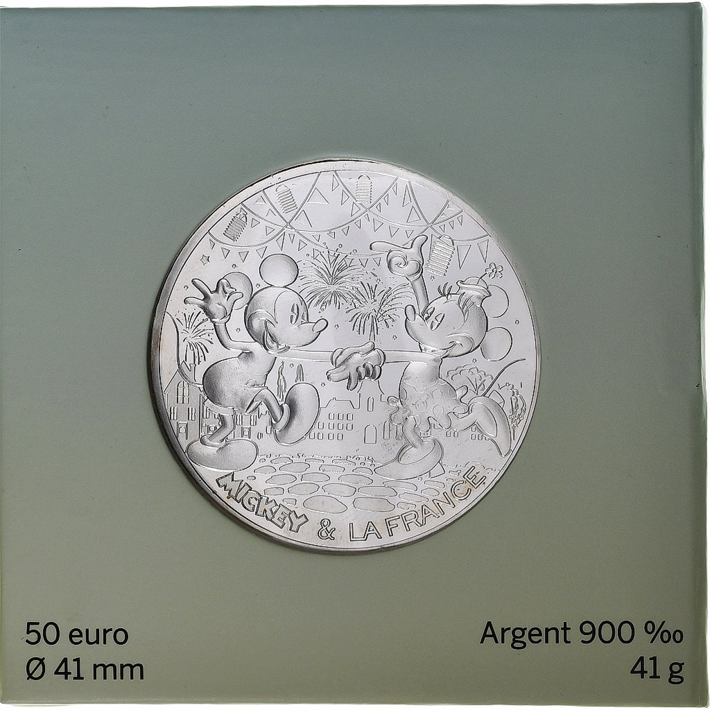 Francia, 50 Euro, Mickey & la France - 14 Juillet, 2018, MDP, Argento, FDC