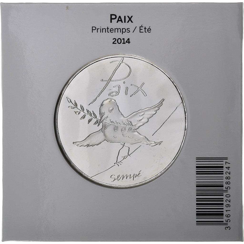 Francia, 50 Euro, Sempé - Paix - Printemps/Été, 2014, MDP, Argento, FDC