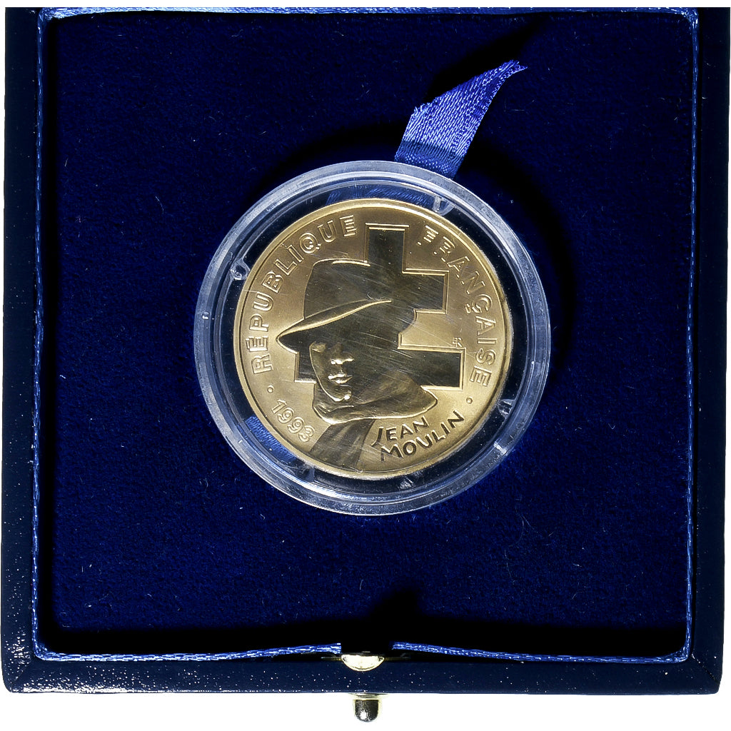 France, 500 Francs, Jean Moulin, 1993, MDP, BE, Or, FDC