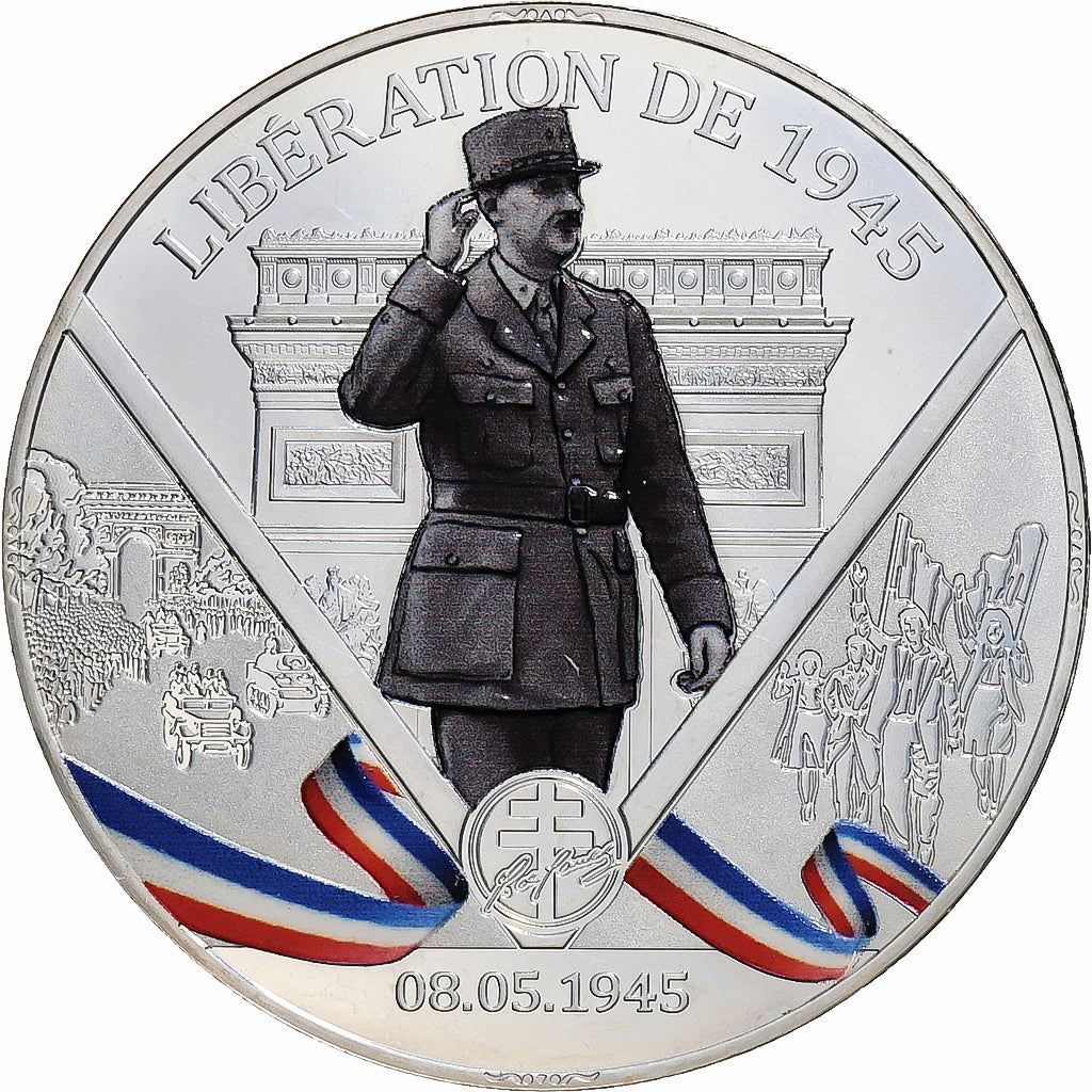 Francia, medaglia, Charles de Gaulle, Libération de Paris, n.d., Argento, FS