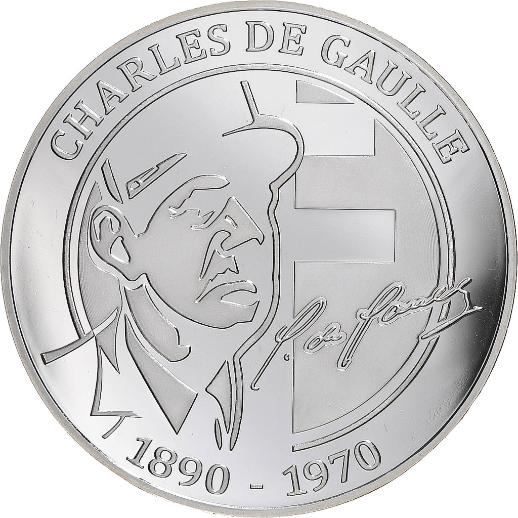 France, Medal, Charles de Gaulle, Président de la République, n.d., Silver