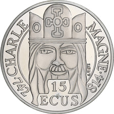 France, 100 Francs, Charlemagne, 1990, MDP, Proof, Silver, MS(65-70)