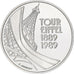 France, 5 Francs, Tour Eiffel, 1989, MDP, Proof, Silver, MS(65-70)