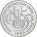 France, 5 Francs, ONU, 1995, MDP, Proof, Silver, MS(65-70)