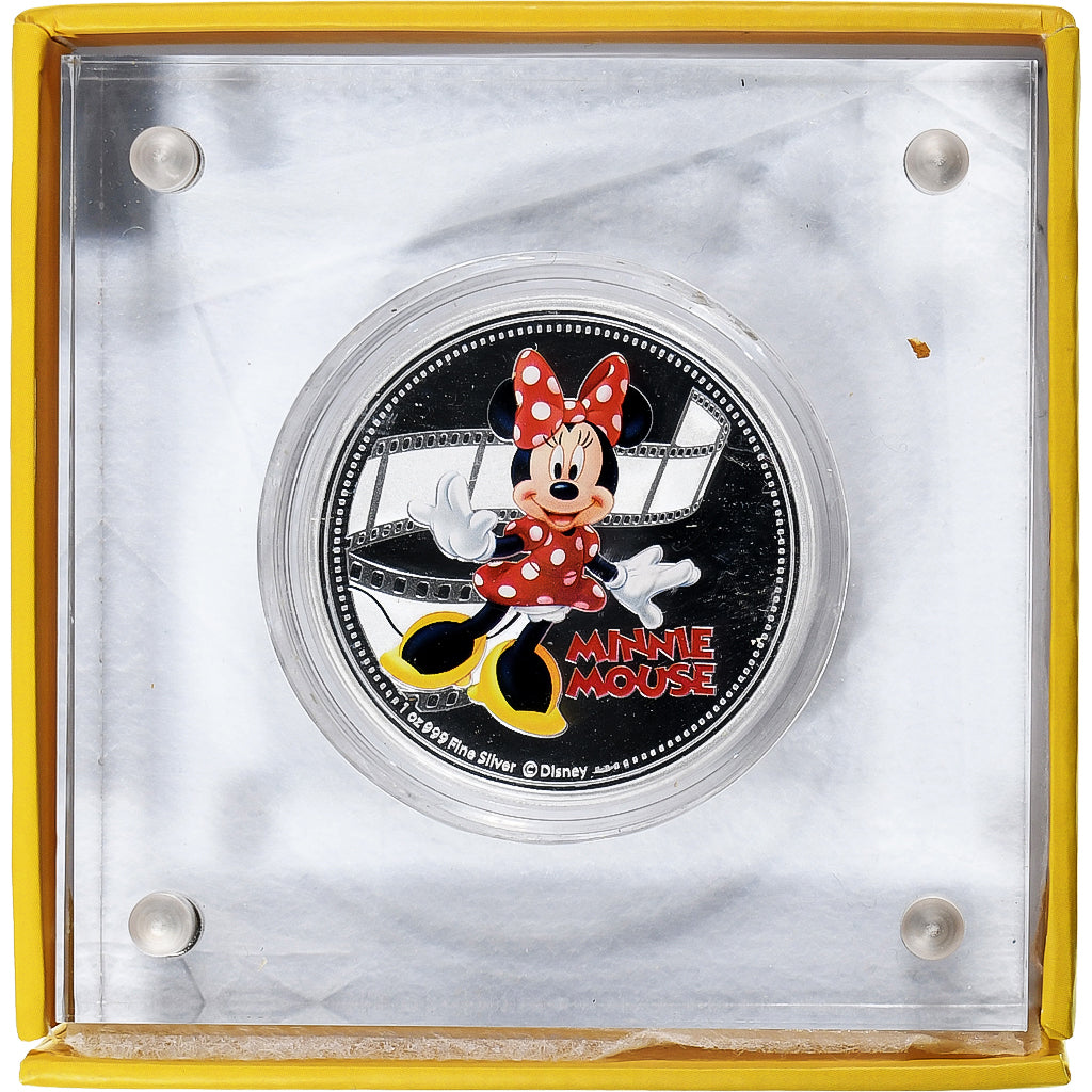 Niue, 2 dollars, 1 Oz, Disney, Minnie Mouse, 2014, Auckland, Proof, Colorized