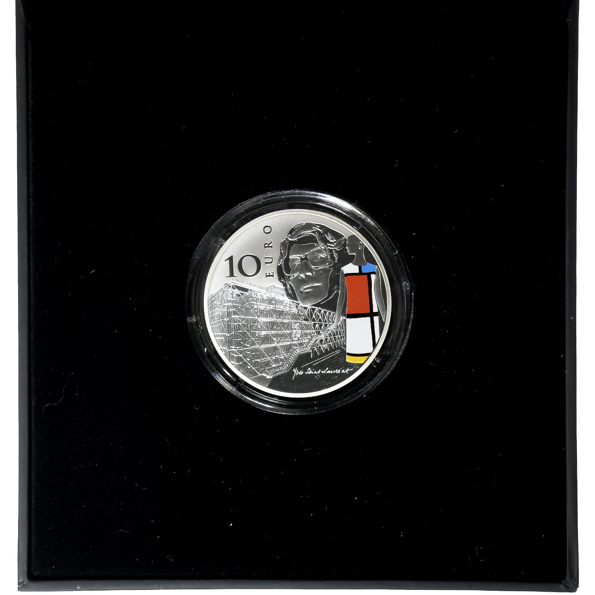 France, 10 Euro, Époque contemporaine, Yves Saint Laurent, Proof, Colorized